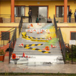 “INSEGNALETICA” Smalto e spray su scalinata (dimensioni variabili) Comunità @dianovaitalia Ortacesus 2025