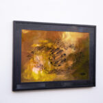 “Assioma” inchiostro su pvc dorato 72,5 x 52,5 x 3 cm Ottobre 2022 (Galleria Misia)