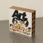 Art. 639 Reato di Espressione" affresco su mattone di terracotta 24x23,5x8cm 2020