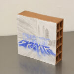 "Change" affresco su mattone di terracotta 24x23,5x8cm 2020