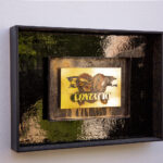 "Contatto" acrilico e spray su pvc, tela, legno e ferro 72x52x10cm 2022