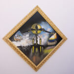 "Dare & Ricevere" inchiostro, acrilico e spray su tela 170x170x6cm 2022