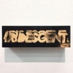 "Iridescent"fumo su legno 37,5x12x9cm 2018