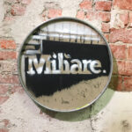 "Miliare" Spray su tela e cerchio di bicicletta ⌀62,5cm 2018