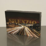 "Silenzio" affresco su rete metallica 35,5x24,5x5cm 2020