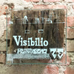 "Visibilio" acrilico su vetro e legno usurato 25x23x19,5cm 2017