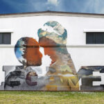 "Legame" quarzo e spray su muro 108mq Simaxis 2019