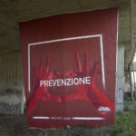 "Prevenzione" smalto e spray su muro 24mq Cagliari 2021