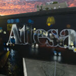 "Attesa" quarzo e spray su muro 84mq 2019