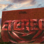 "Etereo" quarzo e spray su muro 12mq San Sperate 2018