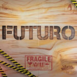 "Futuro" pittura e spray su legno 4mq Ied (anniversario 10 anni) 2019