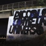 “Piccolo come un universo” Spray e pittura acrilica e su parete in cemento 128mq ss. 131 Cagliari 2015